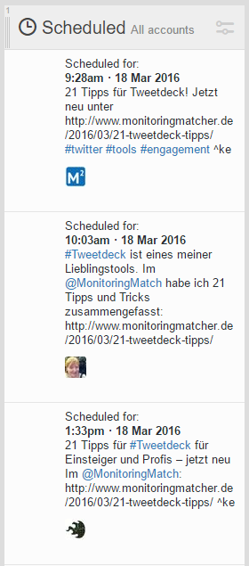 21 Tweetdeck Tipps: Geplante Tweets