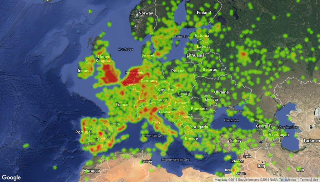 eurovision semifinal 1 eu heatmap social buzz esc2016