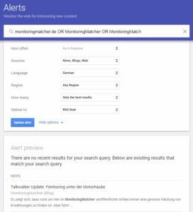 Google Alerts Alternativen: Google Alerts Einstellungen